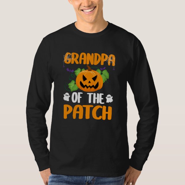 Camiseta Abuelo De La Calabaza En El Parche Cute Halloween (Anverso)