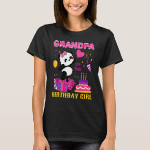 Camiseta Abuelo De La Chica De Cumpleaños Panda Con Un Part