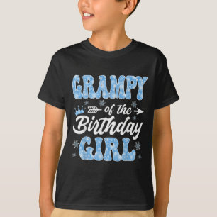 Camiseta Abuelo De La Cumpleañera Copos De Nieve Invierno N