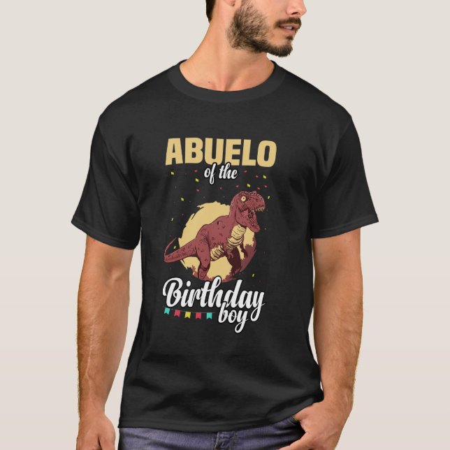 Camiseta Abuelo de la dinosauria del niño cumpleaños (Anverso)