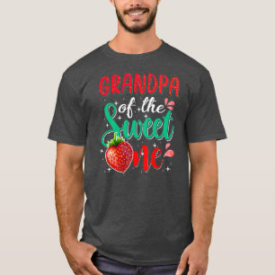 Camiseta Abuelo De La Dulce Una Fresa Primer Cumpleaños