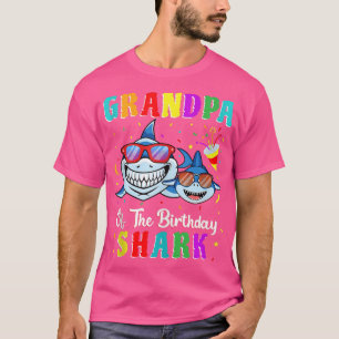 Camiseta Abuelo De La Familia De Cumpleaños De Los Tiburone