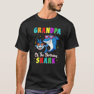 Camiseta Abuelo De La Familia De Cumpleaños De Los Tiburone