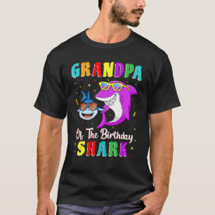 Camiseta Abuelo De La Familia De Cumpleaños De Los Tiburone