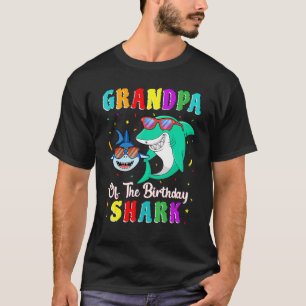 Camiseta Abuelo De La Familia De Cumpleaños De Los Tiburone