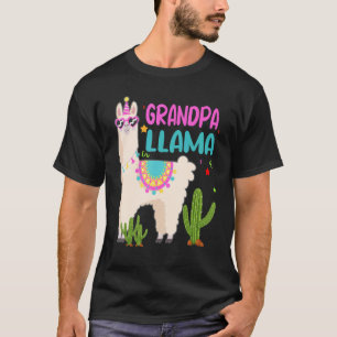 Camiseta Abuelo De La Familia De La Chica Llama De Cumpleañ