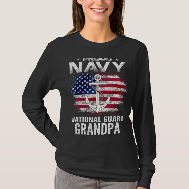 Camiseta Abuelo de la Guardia Nacional de la Armada Orgullo (Anverso)