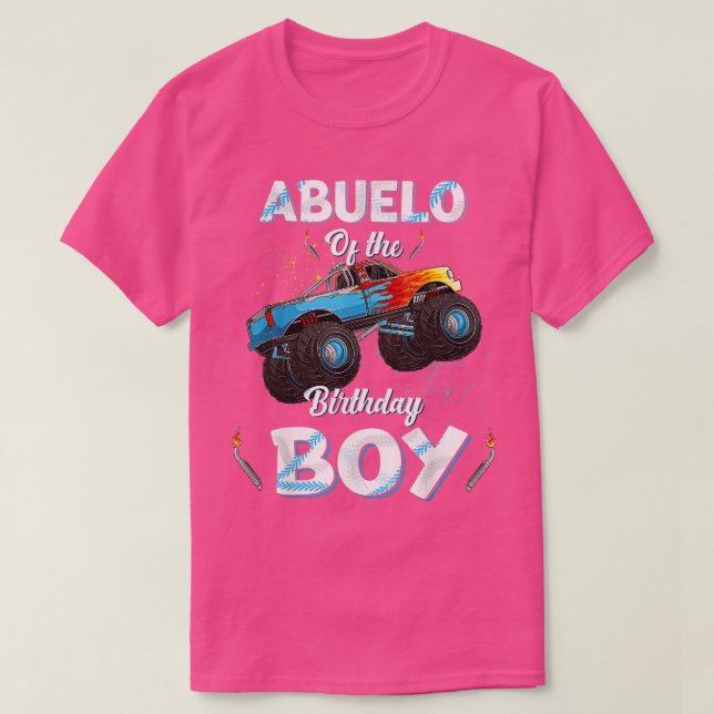 Camiseta Abuelo De La Monstruo Del Nacimiento Camión Femeni (Diseño del anverso)