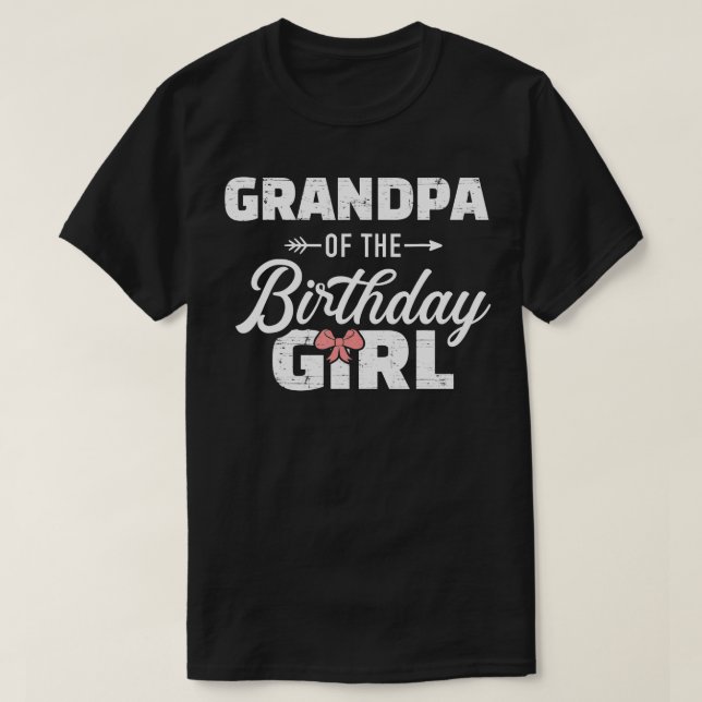 Camiseta Abuelo de la nieta de cumpleaños chica (Diseño del anverso)