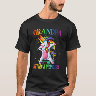 Camiseta Abuelo de la princesa de cumpleaños Chica Dabbing 