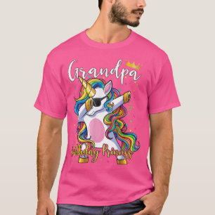 Camiseta Abuelo de la princesa de cumpleaños Unicorn Bir