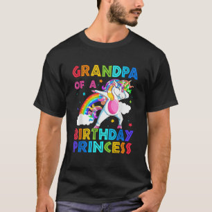 Camiseta Abuelo De La Princesa Nacida Unicornio Rainbow G