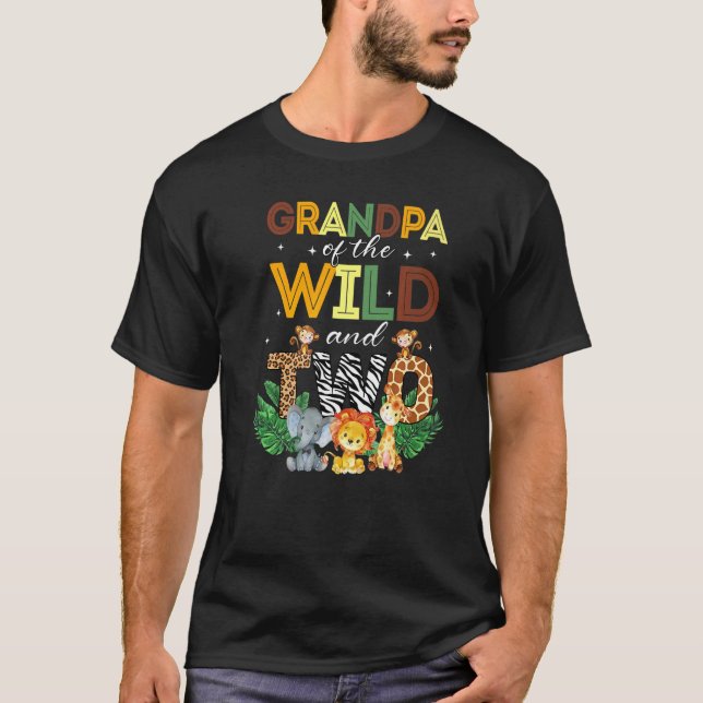 Camiseta Abuelo De La Selva Safari De Los Dos Zoológicos (Anverso)