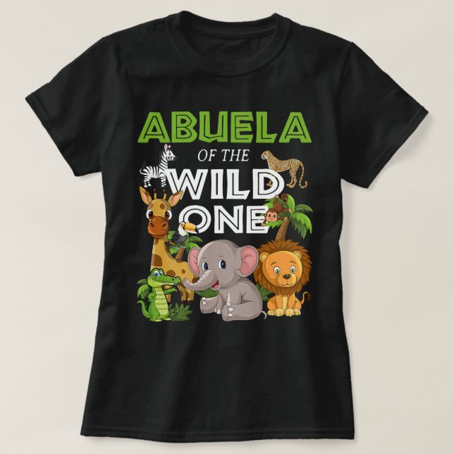 Camiseta Abuelo de la Selva Salvaje de Safari de Cumpleaños (Diseño del anverso)