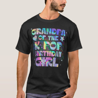 Camiseta Abuelo De Las Chicas De Cumpleaños De K-Pop Música