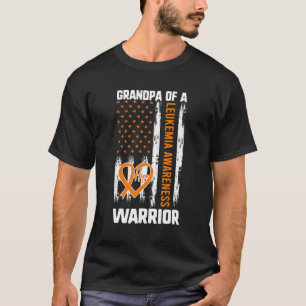 Camiseta Abuelo De Leucemia Abuelo De Un Guerrero Americano