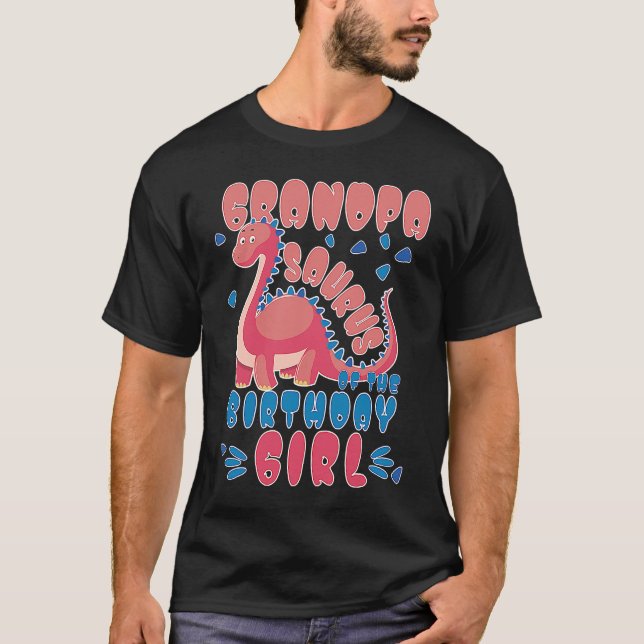 Camiseta Abuelo De Los Chicas De Cumpleaños Dinosaurios Coi (Anverso)