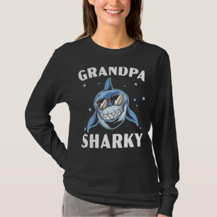 Camiseta Abuelo de los hombres abuelo Sharky abuelo de los 
