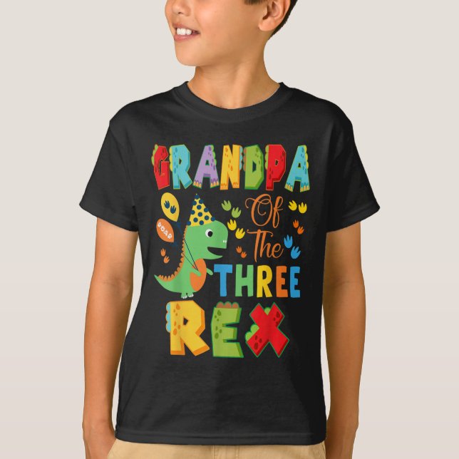 Camiseta Abuelo De Los Tres Rex Dinosaurio (Anverso)