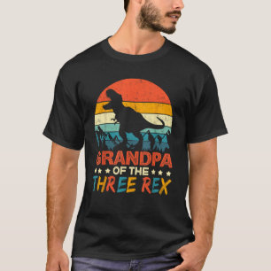 Camiseta Abuelo De Los Tres Rex T rex Dinosaur Tercer Nacim