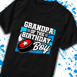 Camiseta Abuelo de niño de cumpleaños abuelo de hockey