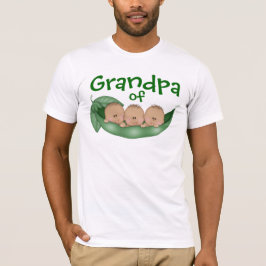 Camiseta Abuelo de niños trillizos con piel oscura