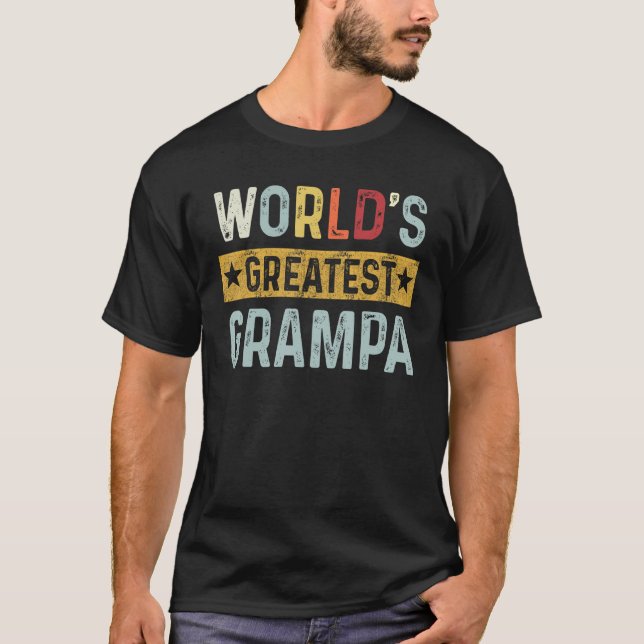 Camiseta Abuelo de papá, el mejor abuelo del mundo de la mo (Anverso)