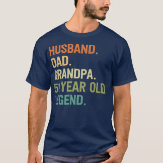 Camiseta Abuelo de papá esposo de 51 años de edad padre de 