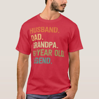 Camiseta Abuelo de papá esposo de 61 años de edad 61 años d