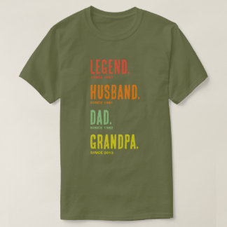Camiseta Abuelo de papá, marido de la leyenda desde la cami