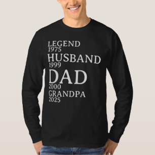Camiseta Abuelo de papá, marido de leyenda de años personal