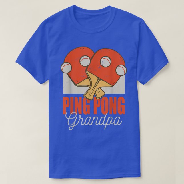 Camiseta Abuelo de Ping Pong que ama el tenis de mesa (Diseño del anverso)