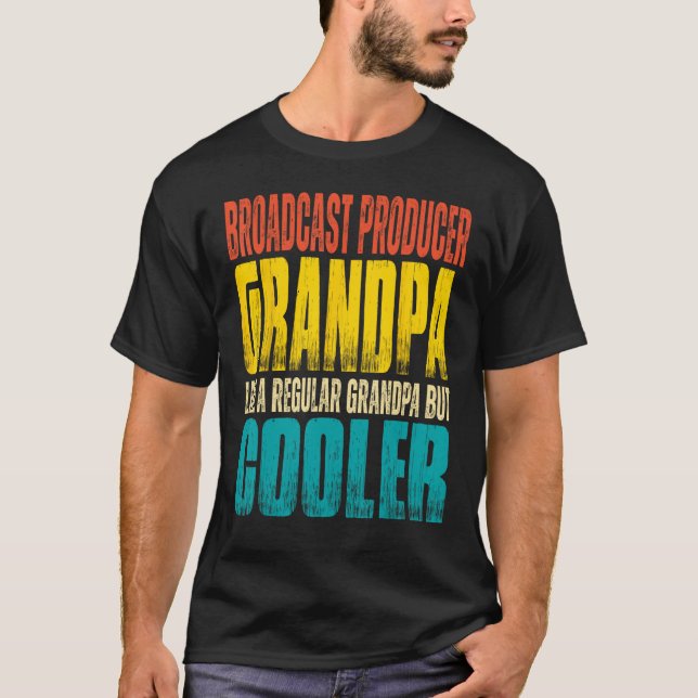 Camiseta Abuelo de productor de televisión masculino como u (Anverso)