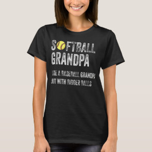 Camiseta Abuelo de sóftbol como un abuelo de béisbol