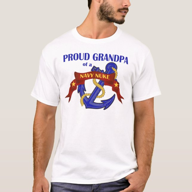 Camiseta Abuelo de un arma nuclear de la marina de guerra (Anverso)