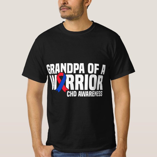 Camiseta Abuelo de un guerrero que murió de corazón congéni (Anverso)