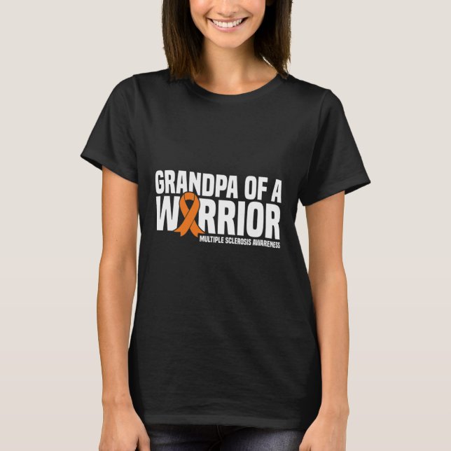 Camiseta Abuelo De Un Guerrero Señora Esclerosis Múltiple A (Anverso)