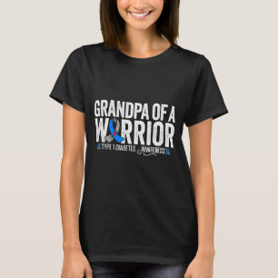 Camiseta Abuelo De Un Guerrero T1d Conciencia Sobre La Diab