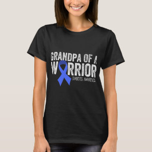 Camiseta Abuelo De Una Cinta Azul Diabética Para El Guerrer