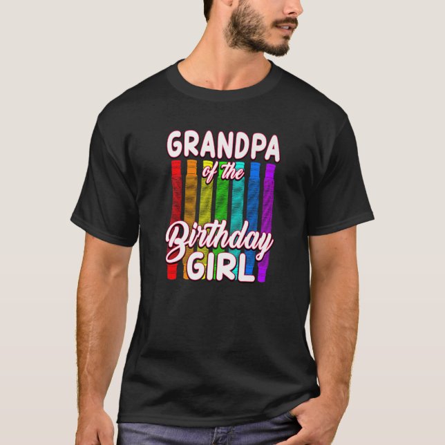 Camiseta Abuelo de YouTube pop de cumpleaños del Chica de c (Anverso)