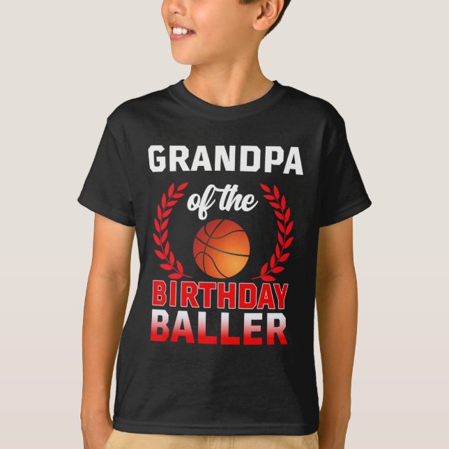 Camiseta Abuelo Del Aniversario Byller Bysketbyll Tema Bd (Anverso)