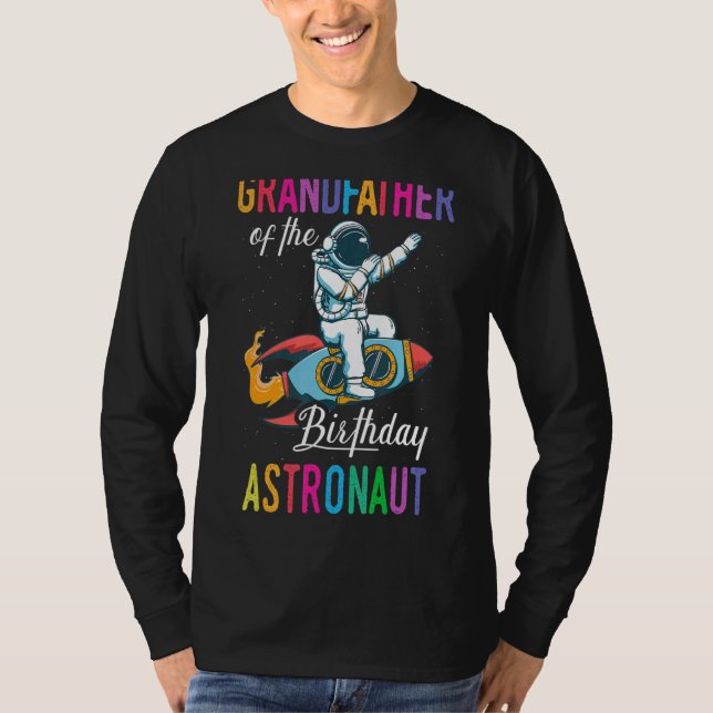 Camiseta Abuelo Del Astronauta De Cumpleaños Espacio Cumple (Anverso)