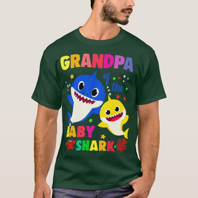 Camiseta Abuelo Del Bebé Tiburón Abuelo (Anverso)