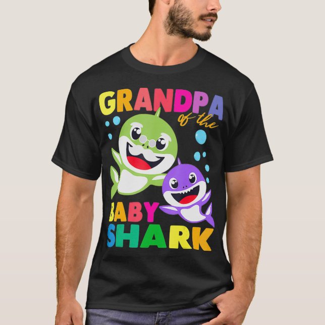 Camiseta Abuelo Del Bebé Tiburón Abuelo (Anverso)