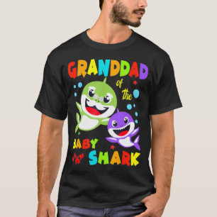 Camiseta Abuelo Del Bebé Tiburón De Cumpleaños