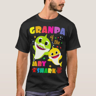 Camiseta Abuelo Del Bebé Tiburón De Cumpleaños Abuelo Tibur