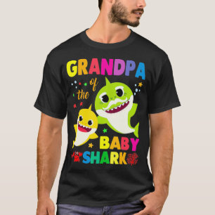 Camiseta Abuelo Del Bebé Tiburón De Cumpleaños Abuelo Tibur