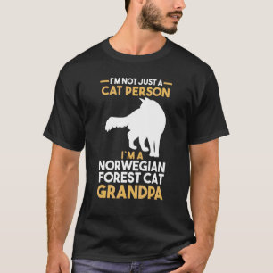 Camiseta Abuelo del bosque noruego del gato de los hombres