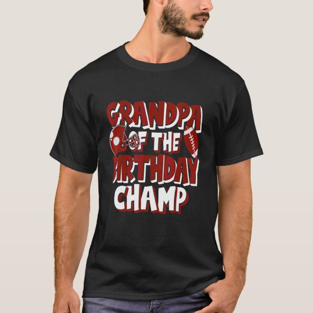 Camiseta Abuelo Del Campeón De Nacimiento Fútbol Americano  (Anverso)