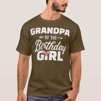 Camiseta Abuelo del chica de nieta de cumpleaños